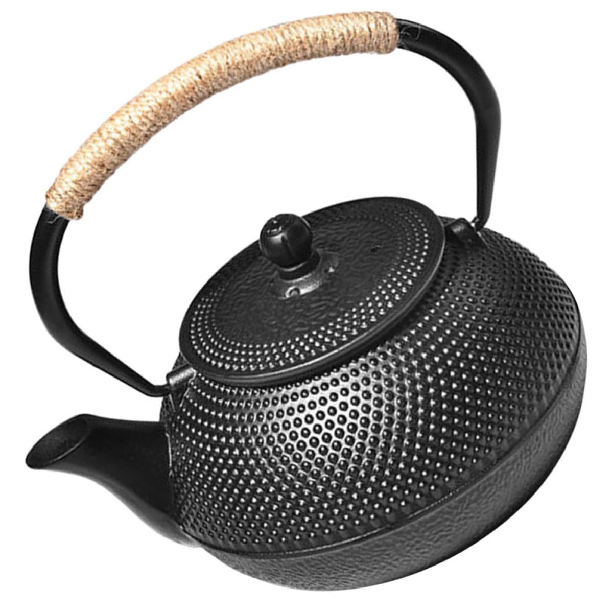 Tetera Vintage de Hierro Fundido 900ml Infusor para Hojas Sueltas, Tetera Ligera y Clásica Adecuado para Hogares y Oficinas
