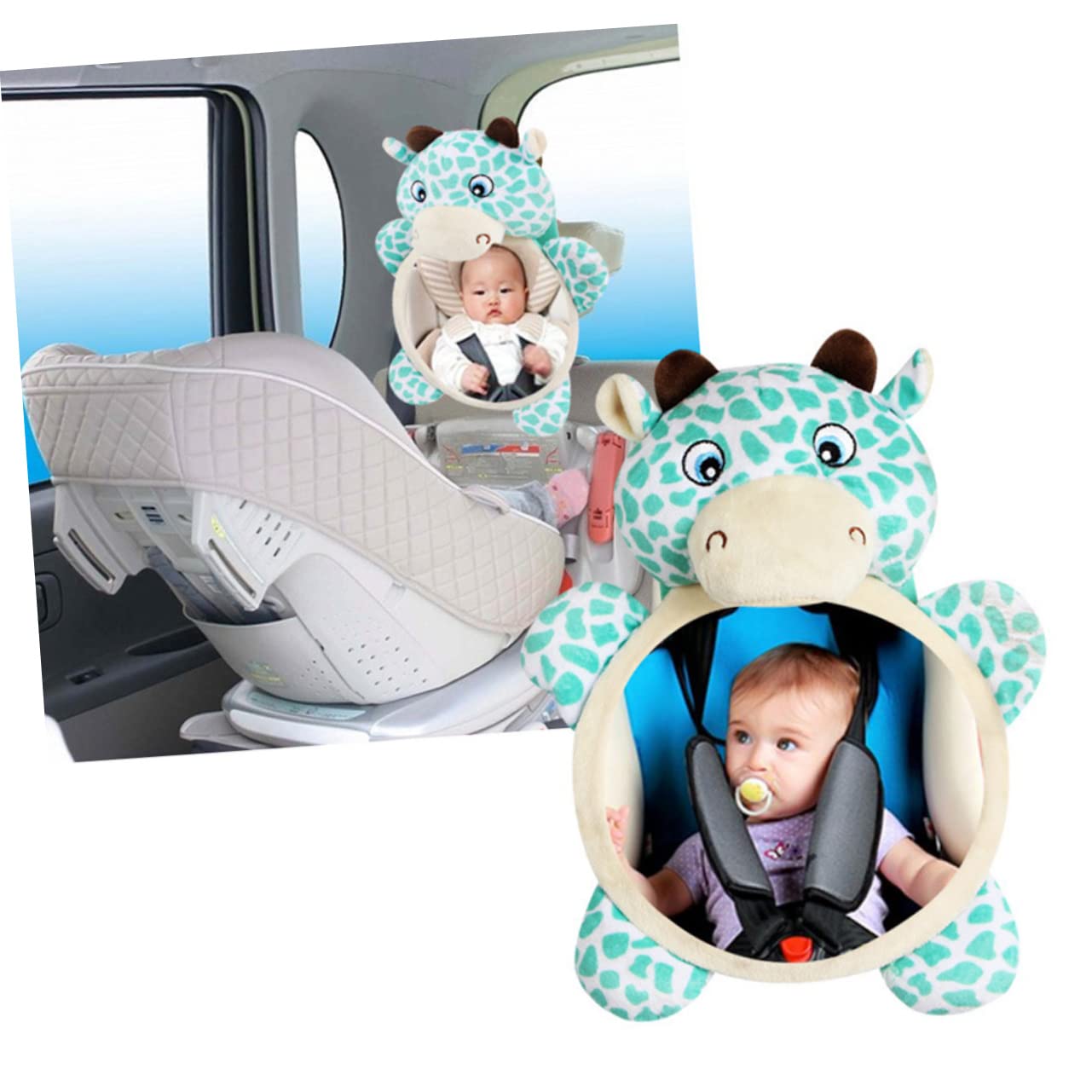 Sosoport 3 Pezzi Specchio Di Sicurezza Per Specchio Di Sicurezza Del Specchietto Per Per Specchio Del Per Per Green Peluche