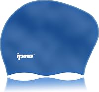 ipow Gorro de Natación para Cabello Largo Gorro de Silicona Impermeable Unisex, Gorro Antideslizante, Ajuste Cómodo para N...