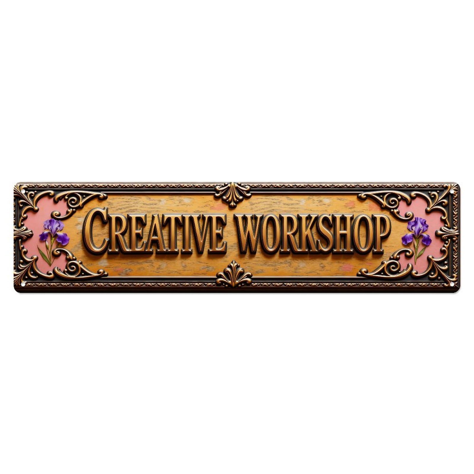 Creative Workshop Sign Design Metal Tin Sign Plaque
