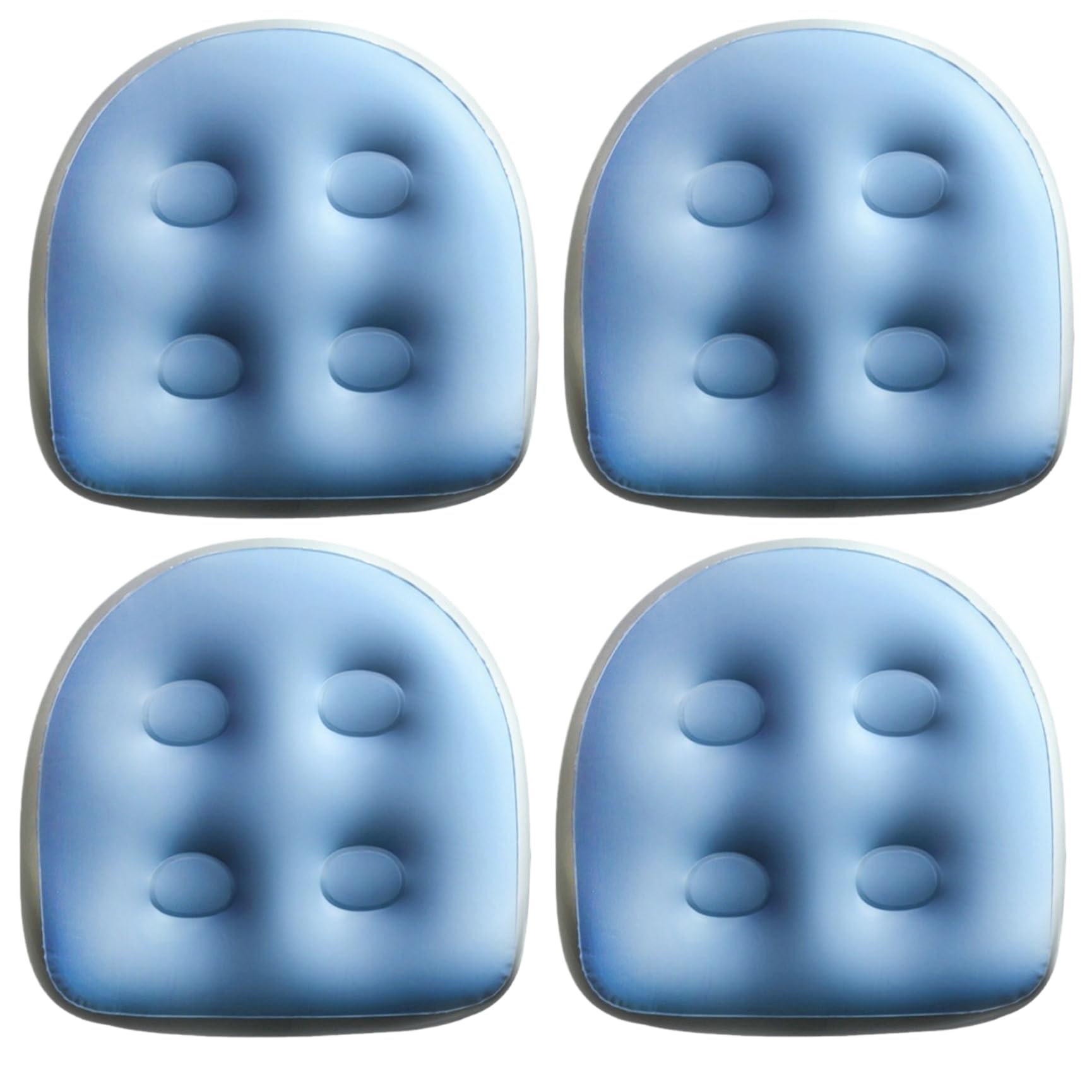 Asiento Elevador de 4 Piezas, Asientos inflables cómodos Antideslizantes de PVC de 18, 5x14, 6x5, 9 Pulgadas, Elevador Inflable Impermeable para Piscina, hogar, SPA, Asientos de