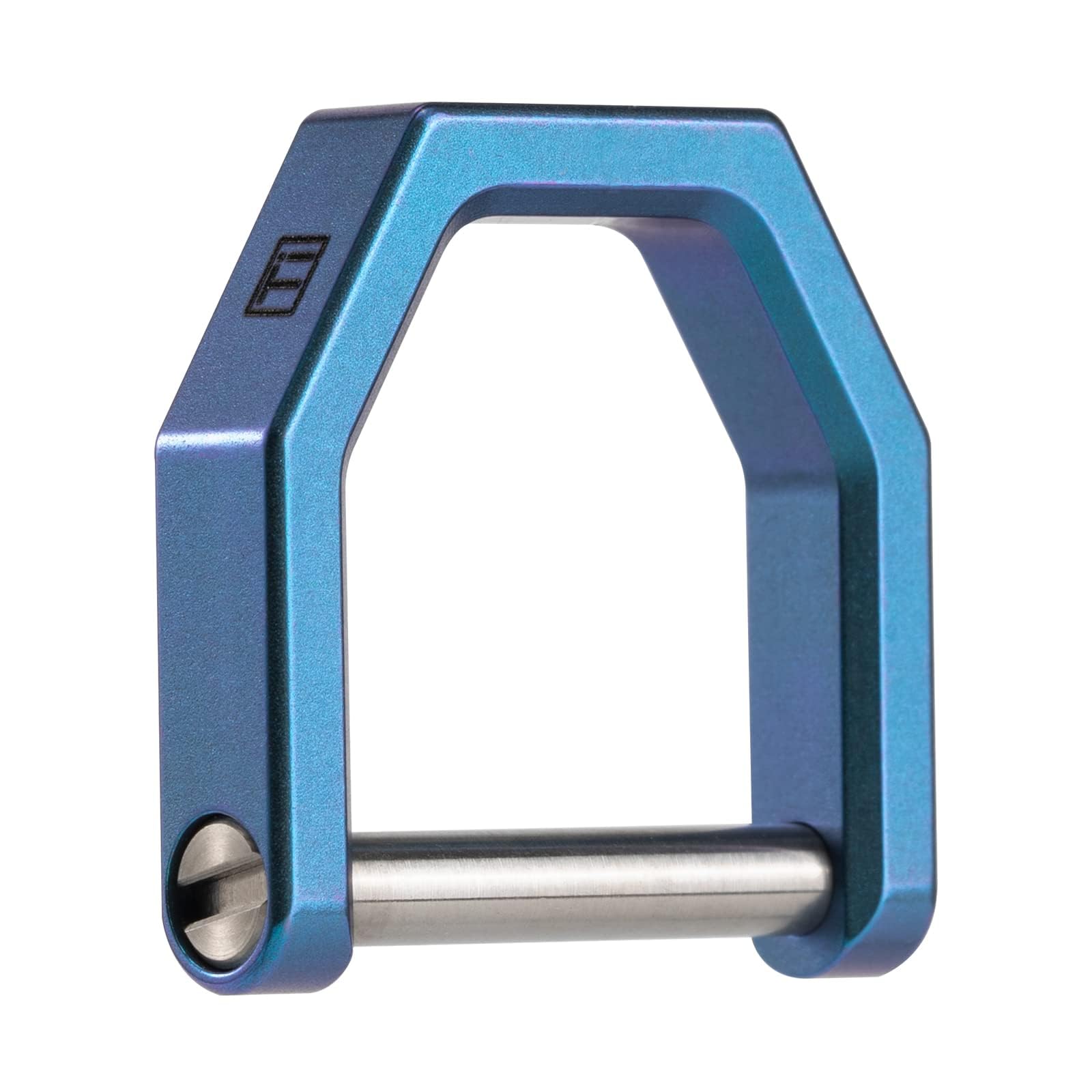 Mecarmy Unisex Blue Ch2 Titanium D Shape Key Ring, Utility Keyring With Screw Shackle, Keychain Car Key Tool Key Ring For Everyday Carry (Blue)