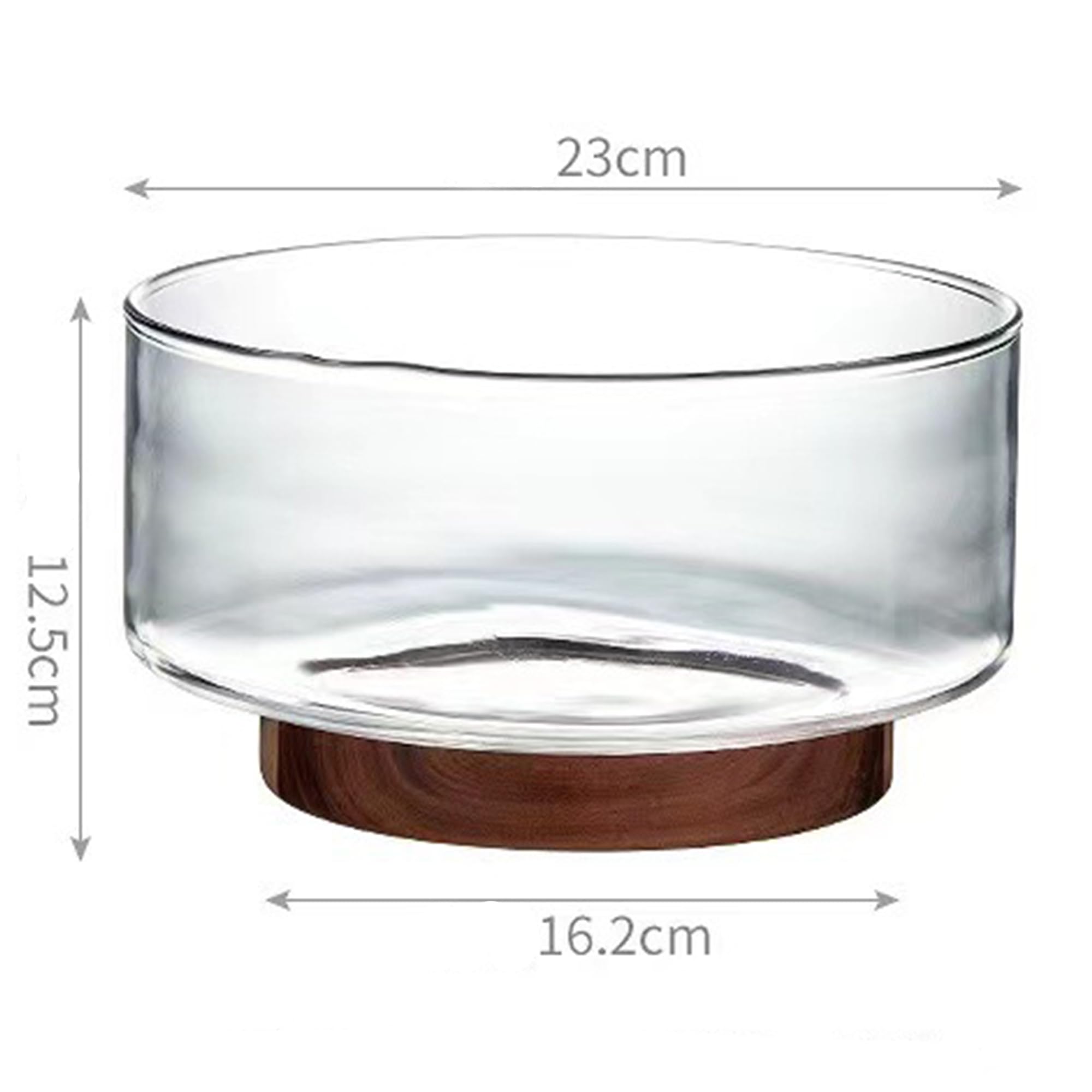 Insalatiera In Vetro Con Pinze Per Insalata In Legno,Versatile Piatto Da Portata, Materiale Vetro Senza Piombo, Design Di Grande Capacità, Alta Stabilità Per Insalate, Frutta
