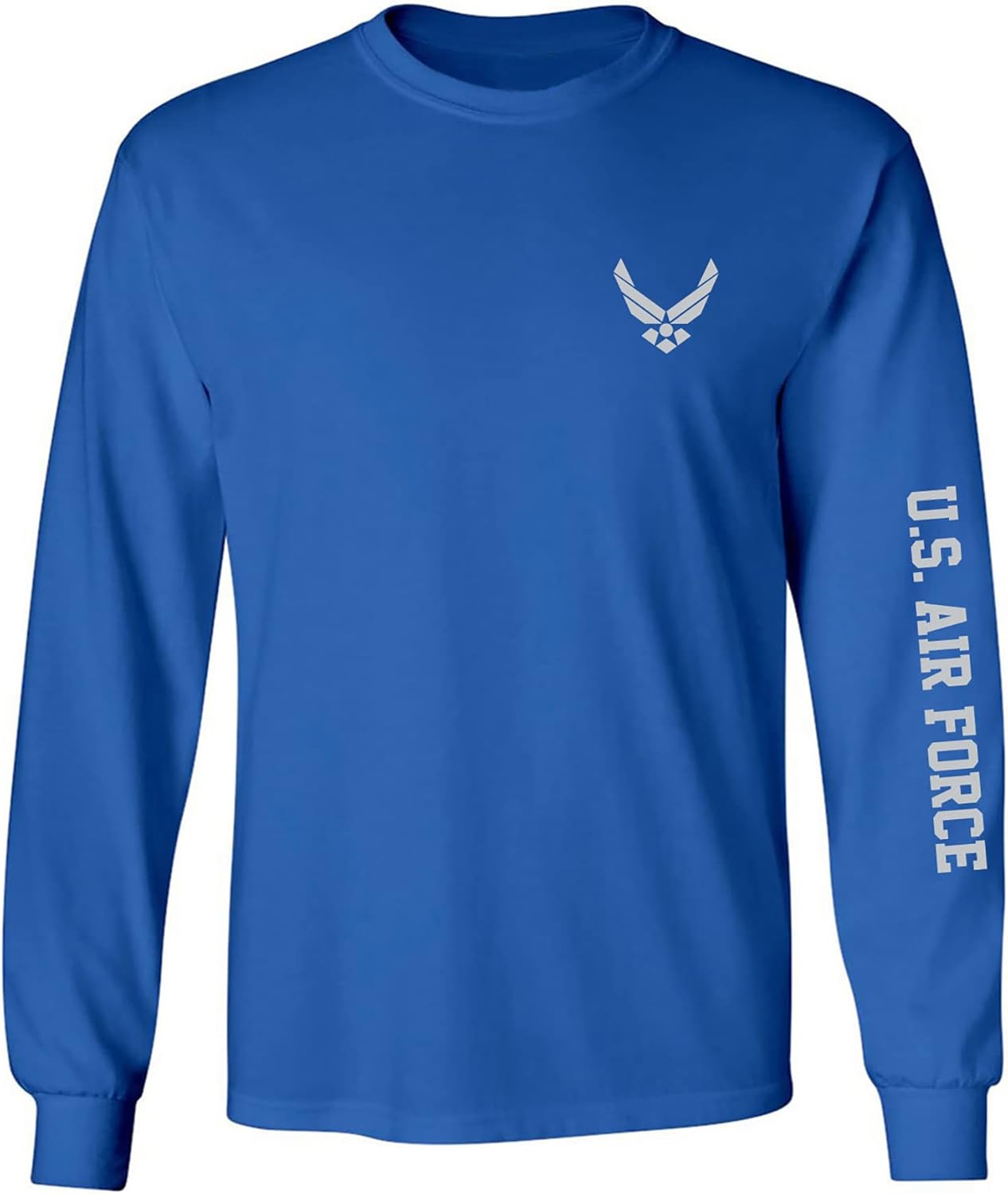 zerogravitee U.S. Air Force Grey Sleeve Print Adult Long Sleeve T-Shirt