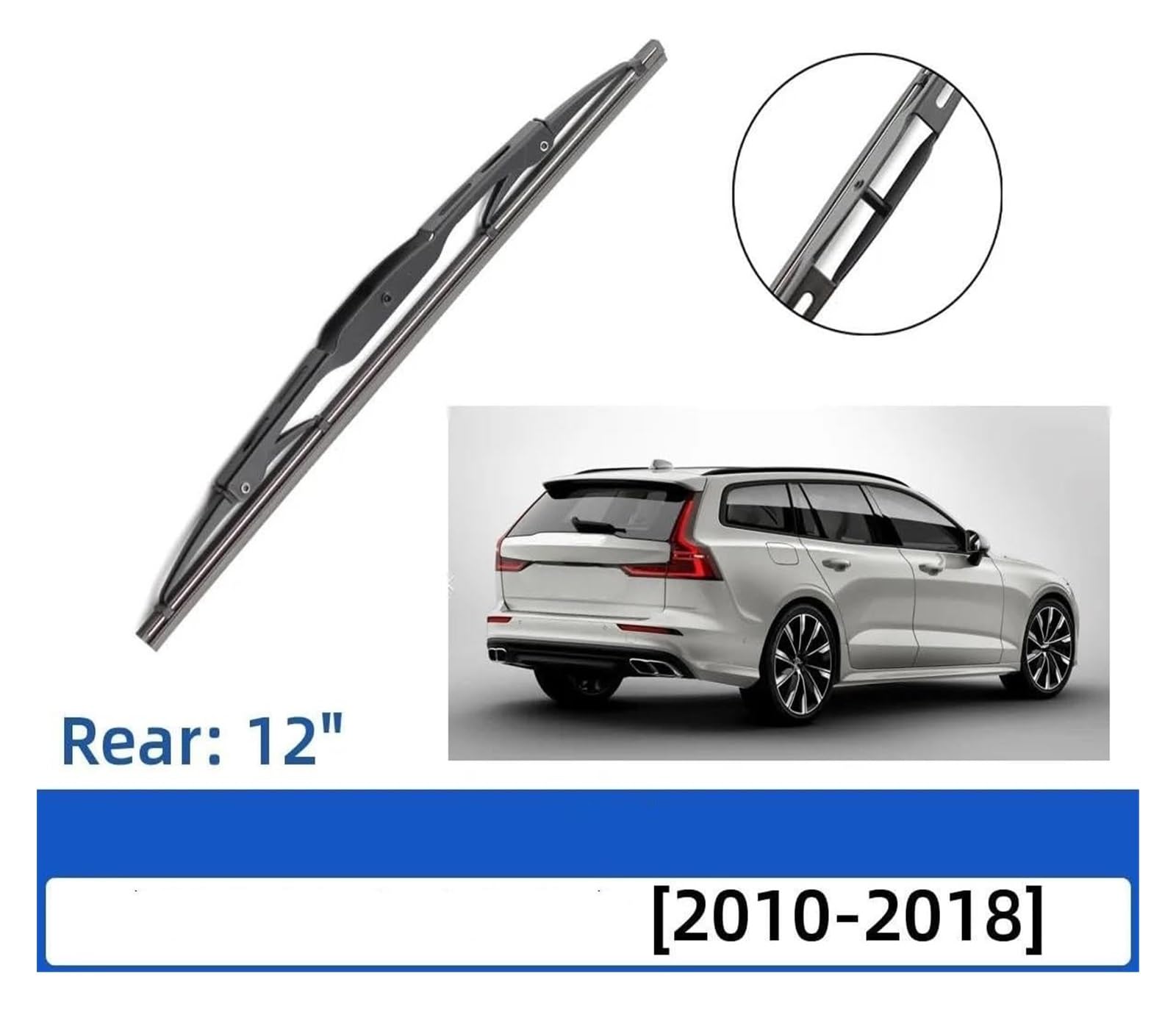 parabrezza tergicristalli Per Volvo V60 Hatchback 2010-2018 26 "+ 20" + 12 "Spazzole Tergicristallo Anteriori Posteriori Parabrezza Finestra Spazzole Tergicristallo Auto