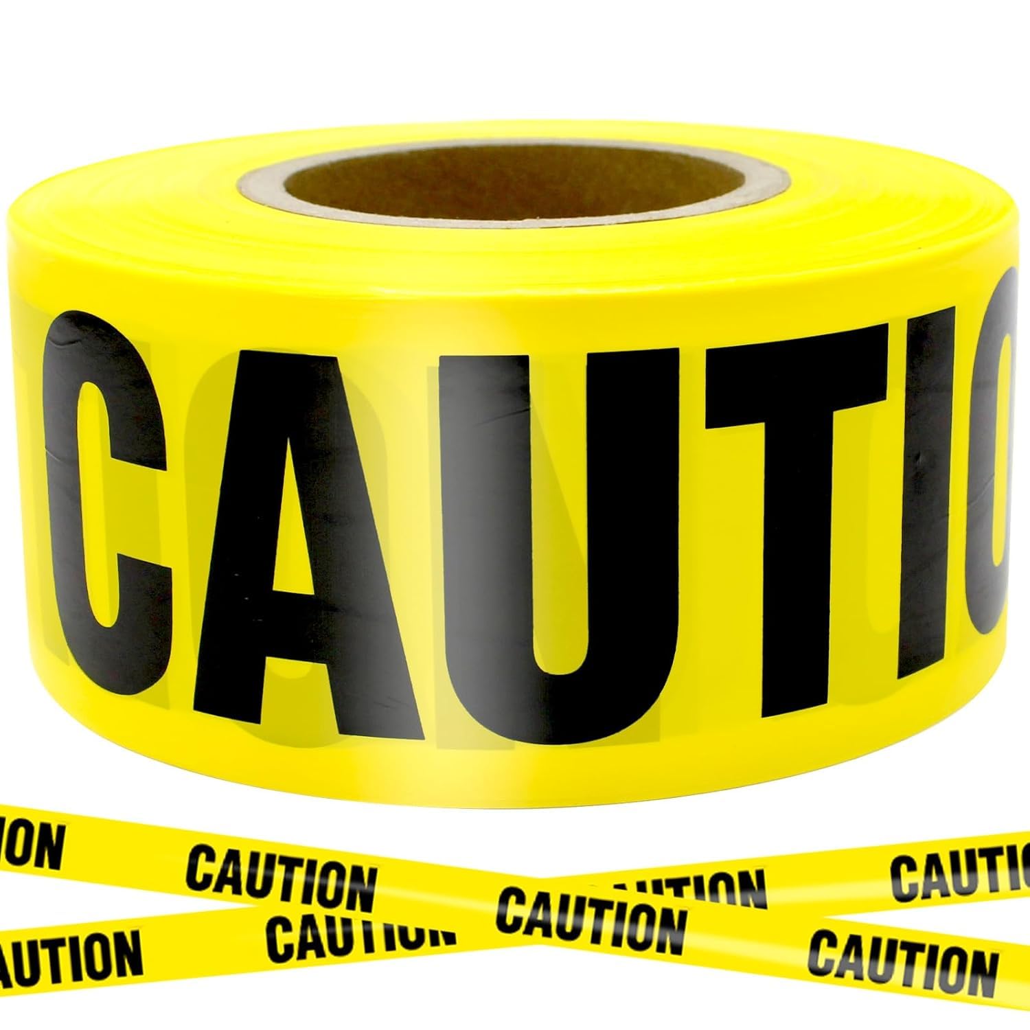 VINATOSLA Yellow Caution Tape Non-Adhesive7.5cm by 300-Feet Roll Highly Visible Barricade Tape Weatherproof Safety Barrier Tape, Safety Blocking Tape.-picture-11