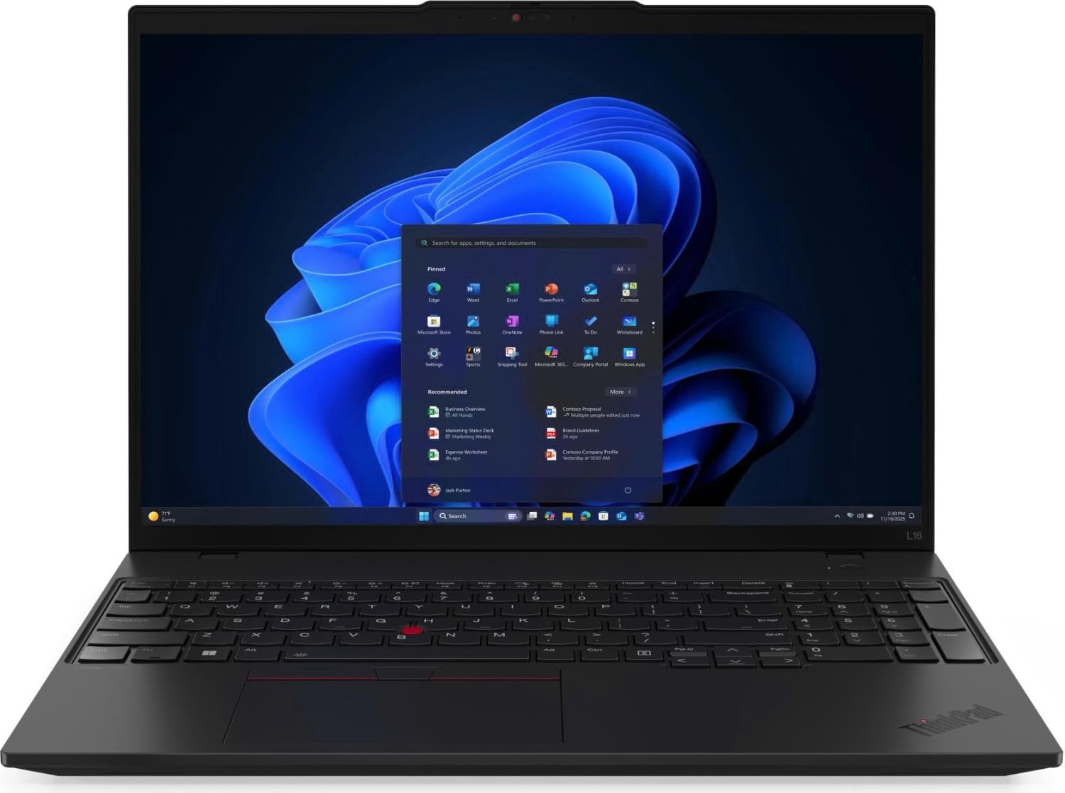 Lenovo ThinkPad L16 G2, Black, Ryzen AI 7 PRO 350, 32GB RAM, 1TB SSD
