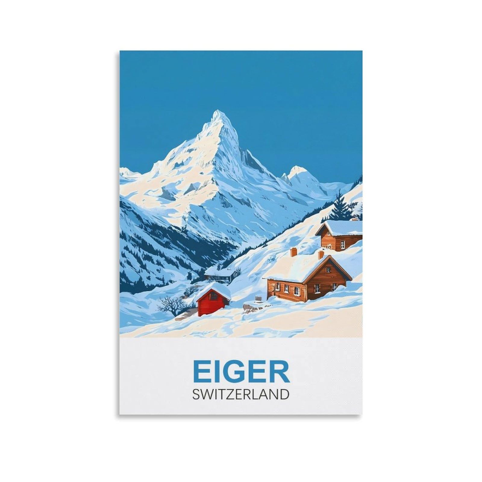 EZMLFA DIY 5D Diamond Painting Kits for Adults,Eiger Switzerland Crystal Rhinestones Art Craft for Beginners DIY Home Wall Decor Gift 40x50cm