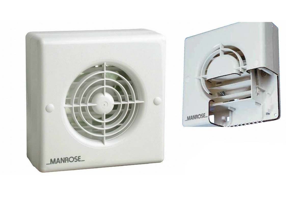 Manrose Xf100 Automaticshutter Extractor Fan Standard Timer Pullcord Humidity (Standard On/Off)