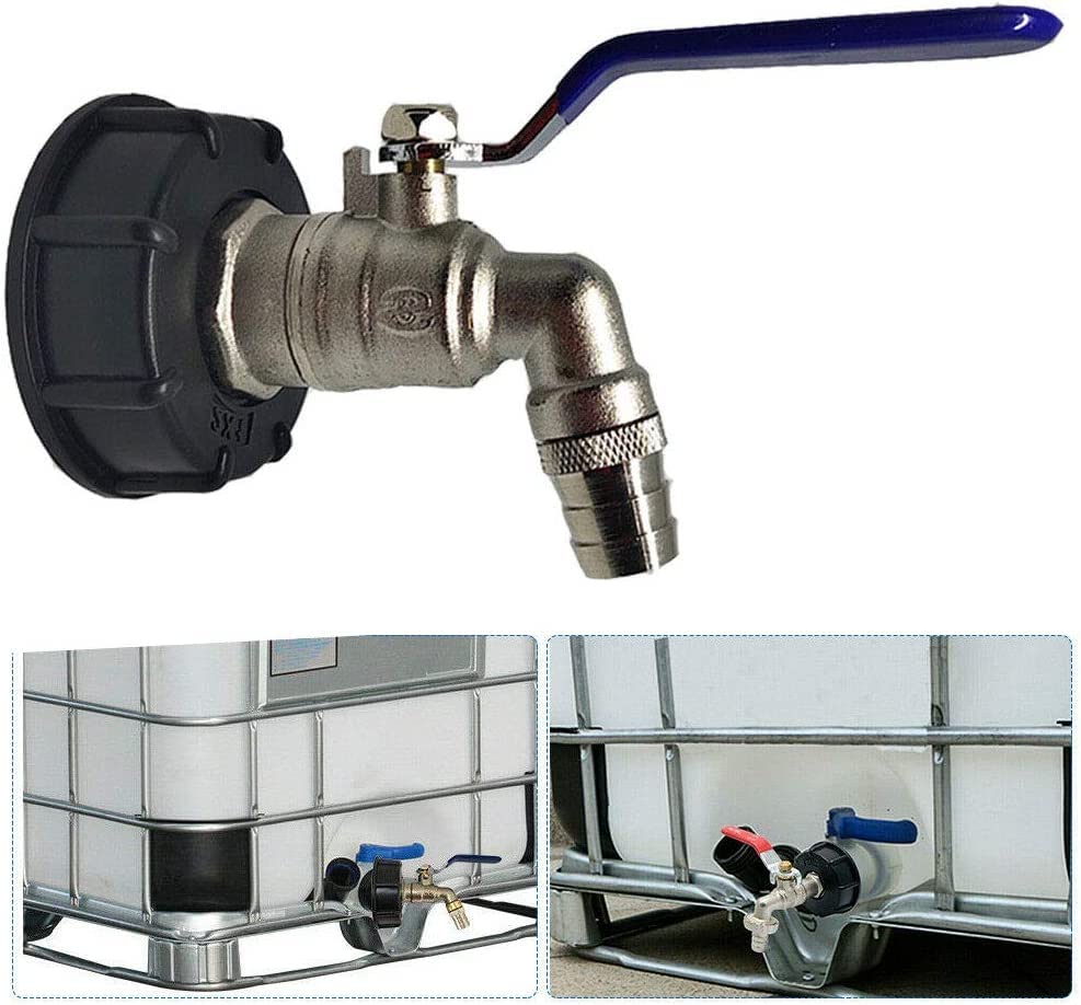 Boxonly S60x6 to 1" IBC Tank Adapter Water Tank Faucet Coarse Thread Hose Connection Outlet 17mm - Image 3