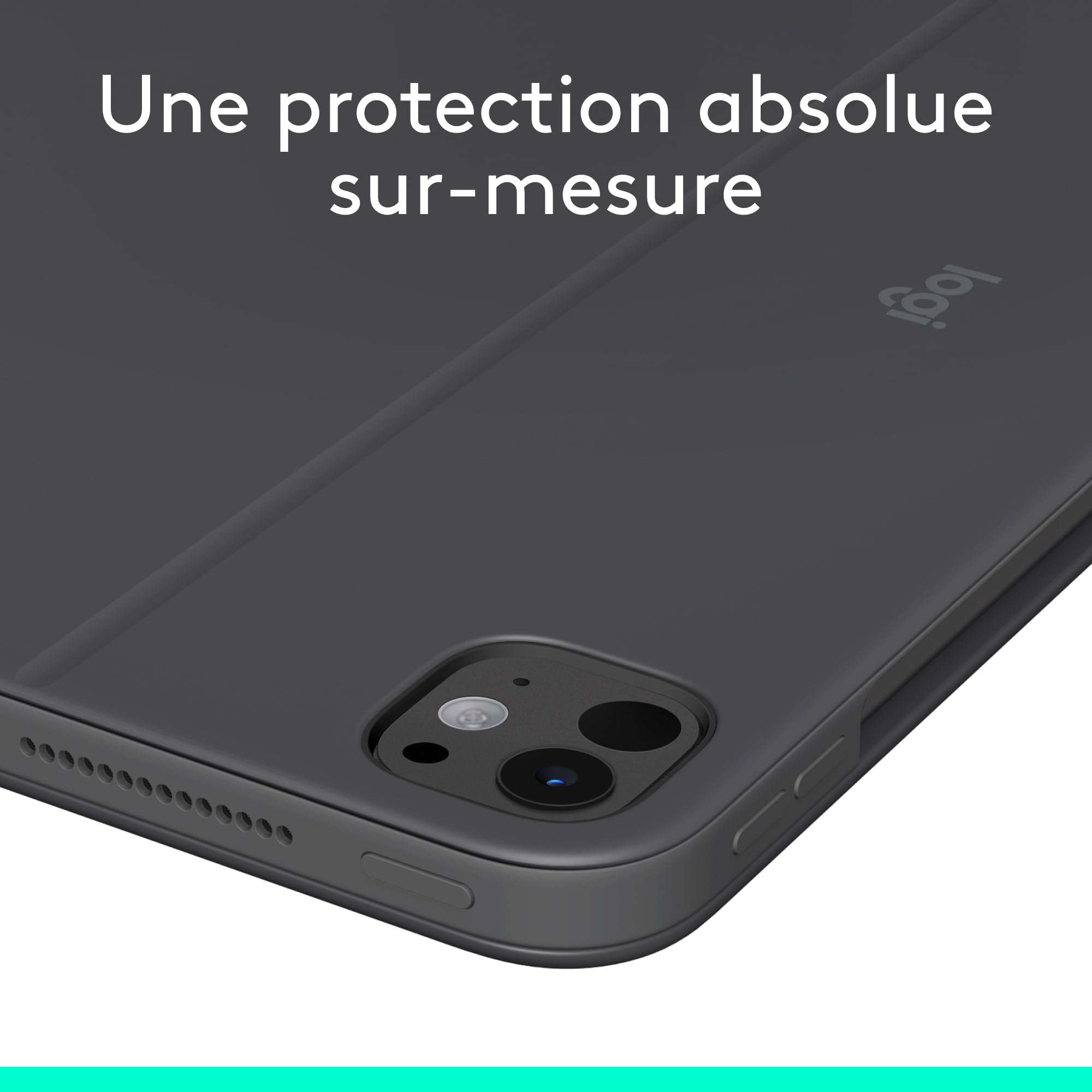 Logitech Combo Touch, étui Clavier pour iPad Pro 11 Pouces (M4 et M5)(2024 et 2025), FRA AZERTY, rétroéclairé Amovible avec Support, Saisie Confortable, Mode Multi-Usage - Graphite