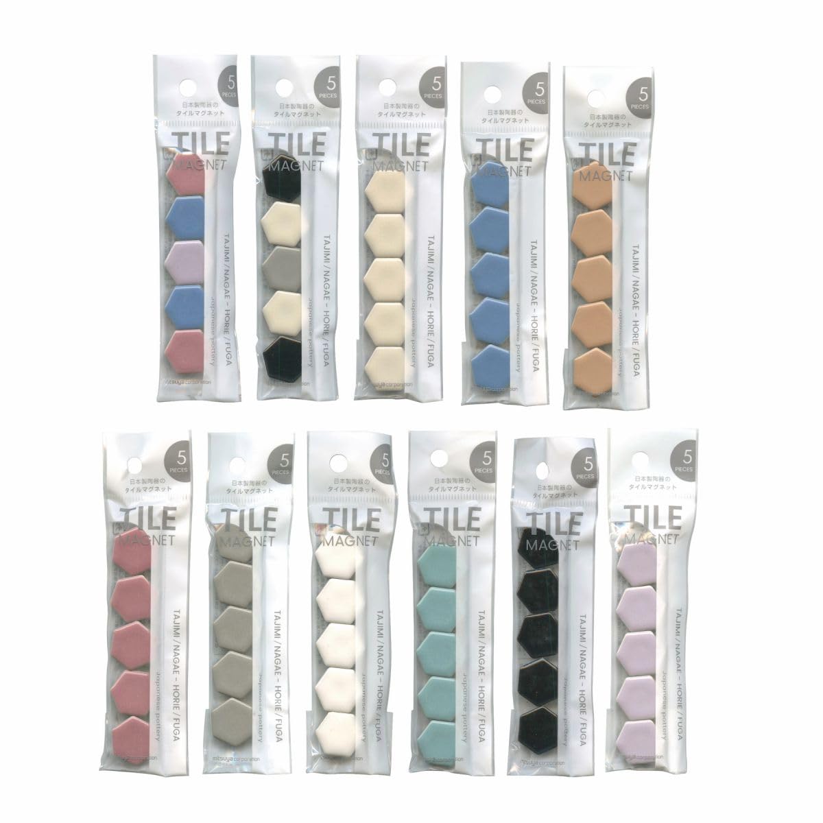 Amazon.co.jp: ミツヤ タイルマグネット六角モノクロ混 TMGH5P