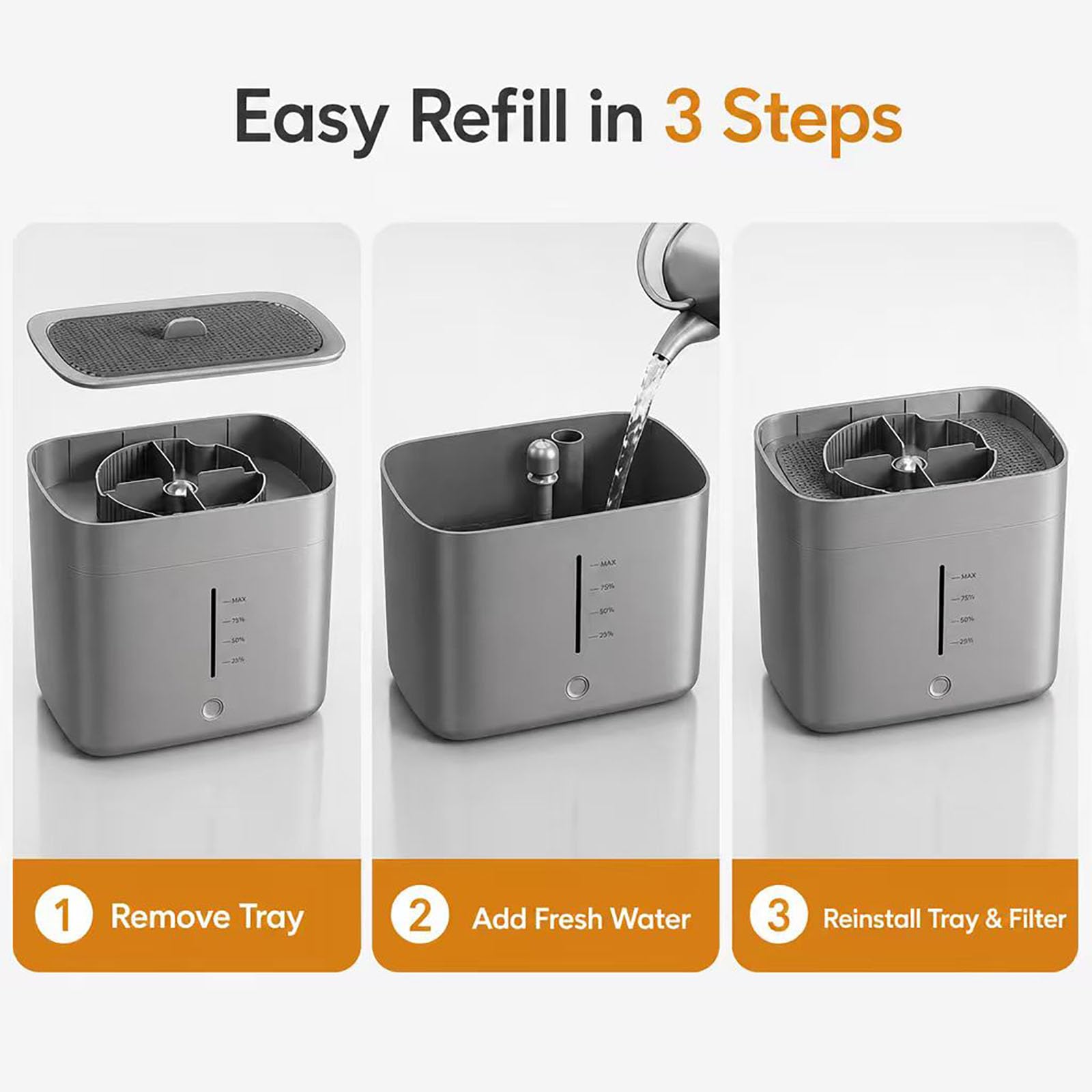 Lave-Verres Électrique, Lave-Tasses Automatique de Bureau,Rinçage À Jets Haute Pression, 1,8 L,pour Nettoyer les Bouteilles D'eau, les Tasses à Café et Divers Articles pour le Thé (Gris)