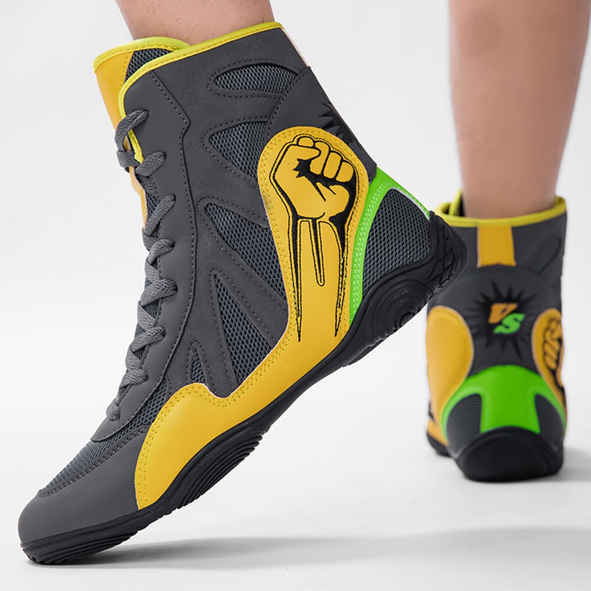 Zapatillas Boxeo para Hombre Botas Entrenamiento de Boxeo Transpirables Y Ligeras, para Lucha, Entrenamiento Y Competición
