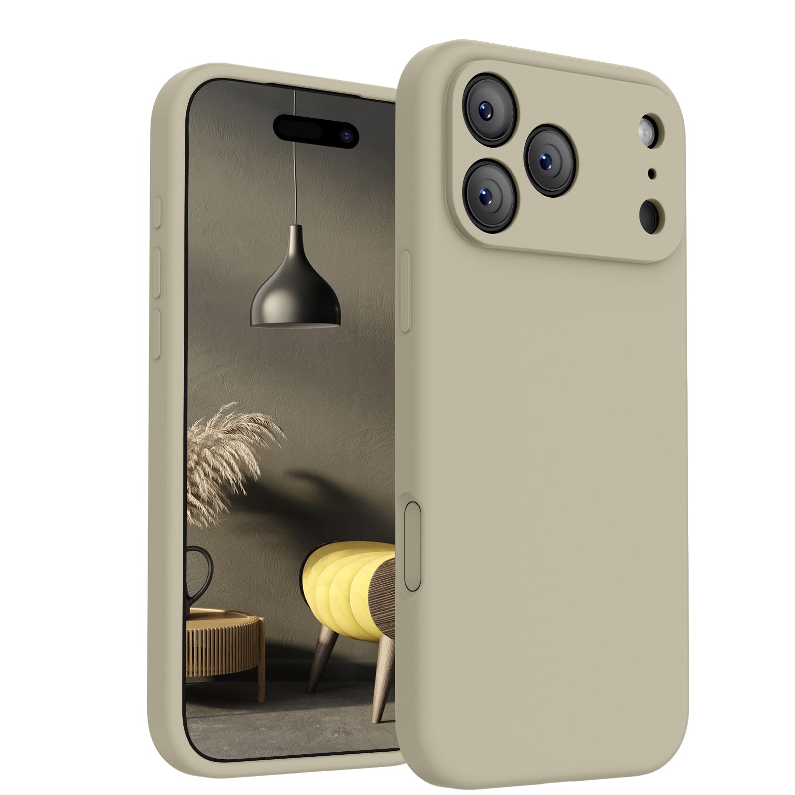 Photo 1 of FireNova Magnetic for iPhone 17 Pro Case, Compatible with MagSafe, [Integrated Silicone Camera Control Button] [Camera Protection] Anti-Scratch Microfiber Lining Phone Case, 6.3", Khaki