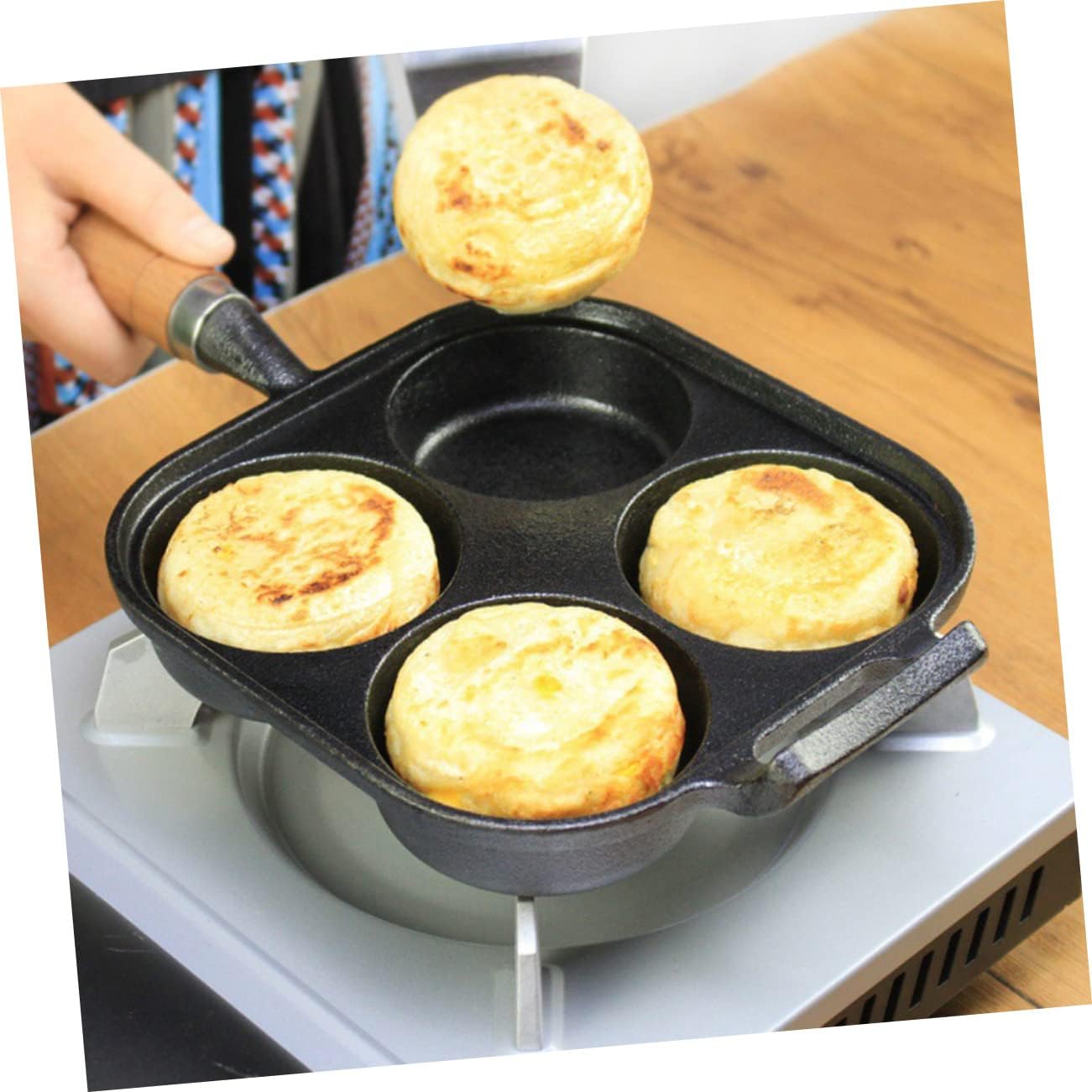 Divided Omelette Pan Scrambled Egg Cooker Egg Cooker Griddle Pan for Stove Top