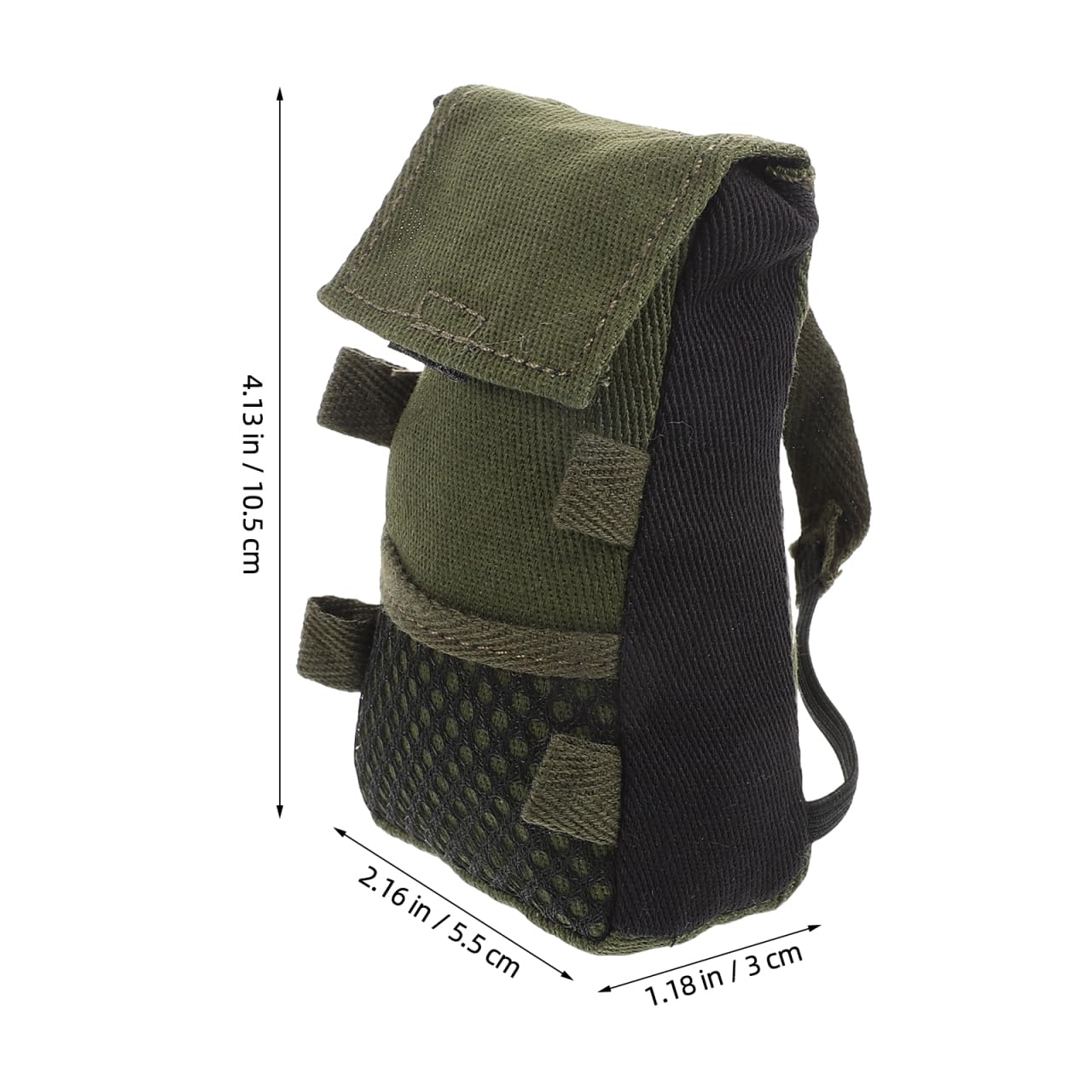 TOYANDONA Miniature Doll Backpack for 12 Inch Dolls Boys Girls 1/6 Scale Soldier Model School Bag with Double Shoulder Straps Pretend Play Accessory for Dollhouse Scenes - Image 3