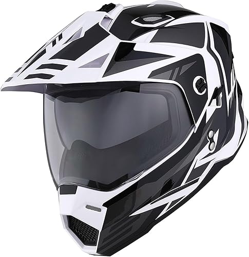 Miniatura 2 de 1Storm Casco integral de doble visera para niños, para motocicleta, motocross, todoterreno, color negro mate