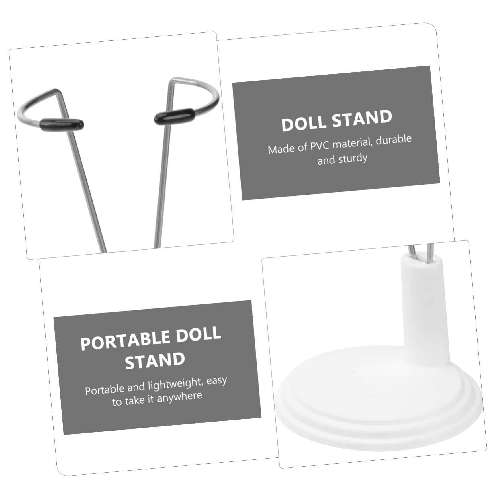 VICASKY 3sets Professional Doll Stand 15cm Doll Display Rack Lightweight PVC Holder Stand for Collector Toys 6pcs*3
