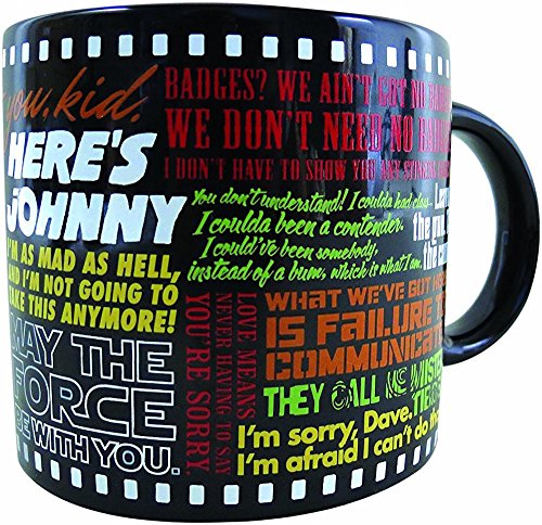 Classic Movie Coffee Mug - The Most Famous Lines from Your Favorite Movies - From Star Wars to The Wizard Of Oz - Comes in a Fun Gift Box - by The Unemployed Philosophers Guild