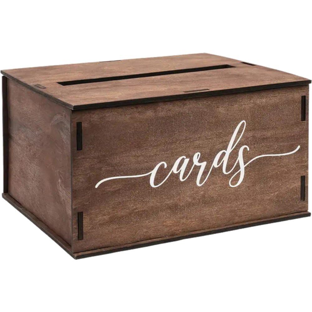 Support de boîte aux lettres en bois pour enveloppe de mariage