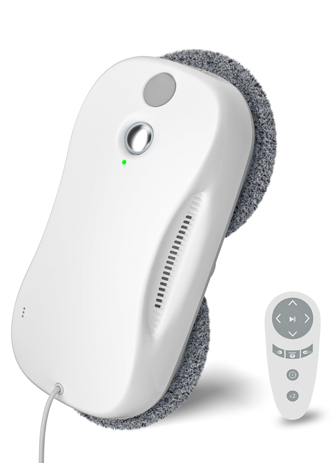 S9 Robot Laveur de Vitre, 5 800 Pa Lave Vitre Automat Nettoyeur, Planification Intelligente du Parcours Double Pulvérisation Réservoir 60ml Système de Sécurité Multicouche
