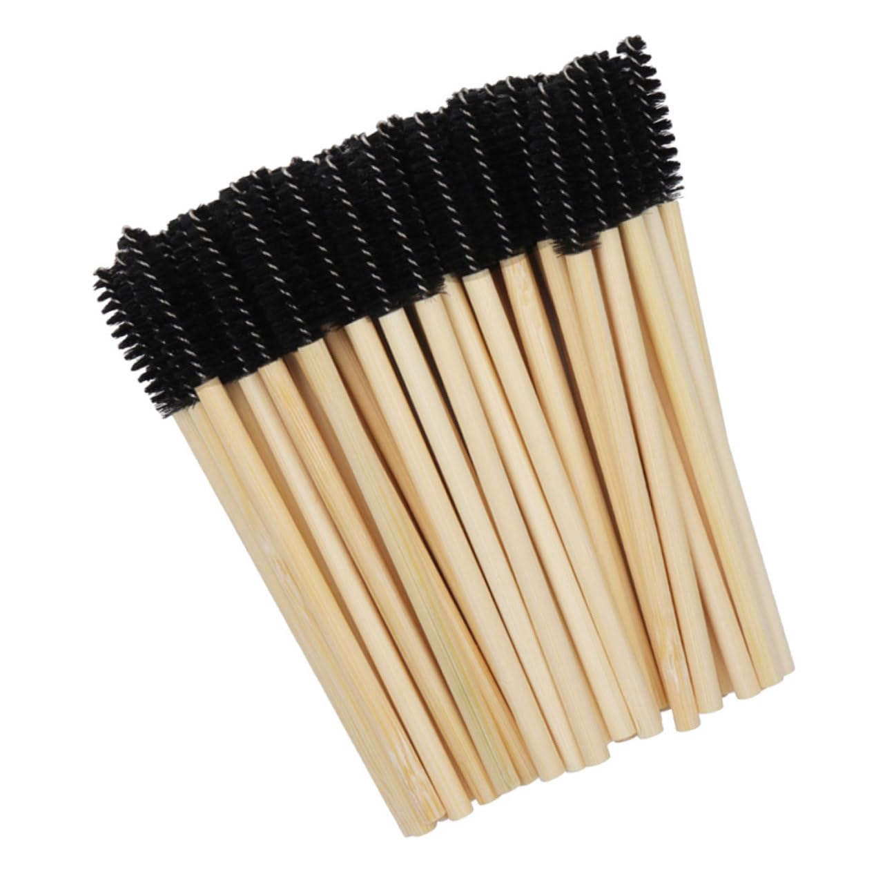 Gogogmee 100pcs Disposable Eyelash and Eyebrow Brushes Mascara Wand Applicator Set Clean Organize Makeup Application Spiral Brush Head