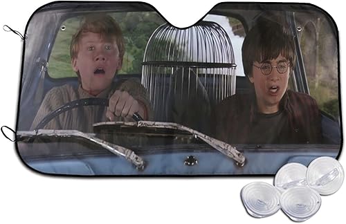 Harry Magic Po-Tter - Parasol para parabrisas de automóvil, ajuste universal, visera de ventana delantera, protege tu automóvil del calor del sol,
