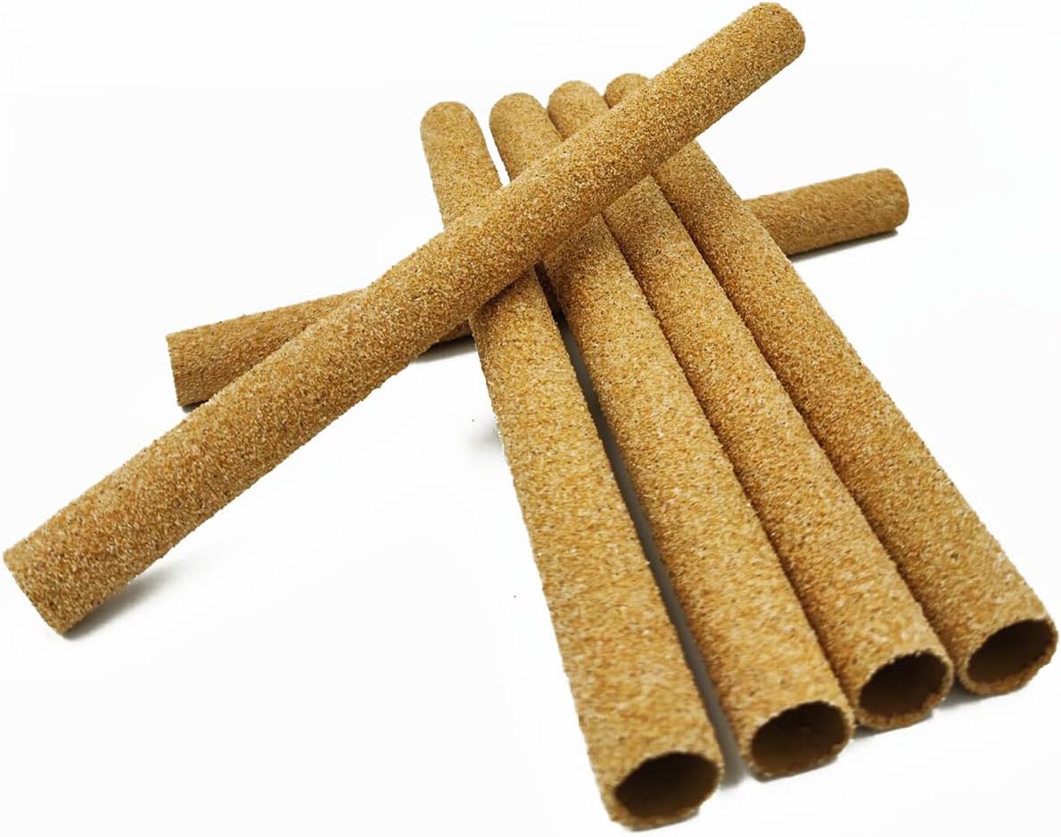 30pcs Sand Perch Covers for Birds, 7.5" x 0.43", Natural Wood Perch Platform Paw Grinding Stick for Parakeets, Canaries, Finches & Other Small Birds