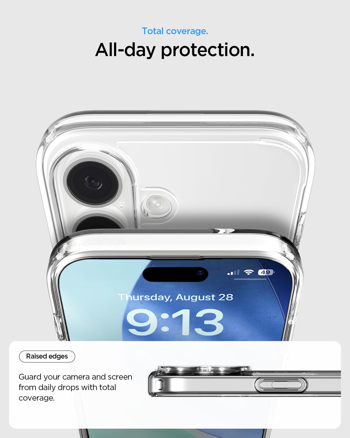 Spigen Ultra Hybrid Pack - Cover Trasparente e Vetro Temperato per iPhone 17