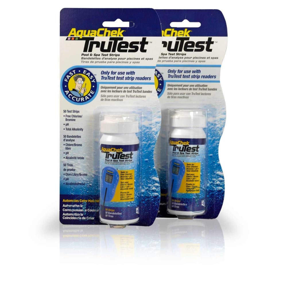 Aquachek Lot de 100 bandelettes d’analyse Tru-Test (50 bandelettes x 2 bouteilles)