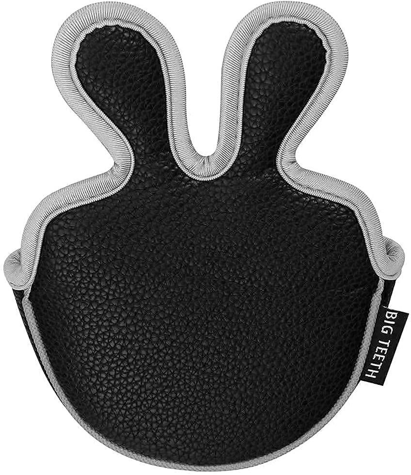BIG TEETH Small Golf Putter Cover Half Mallet Mini Golf Headcover Club Head Protector Magnetic Closure, Center Shaf & Heel Shafted Putter Headcover for Scotty Cameron Taylormade Odyssey 2 Ball