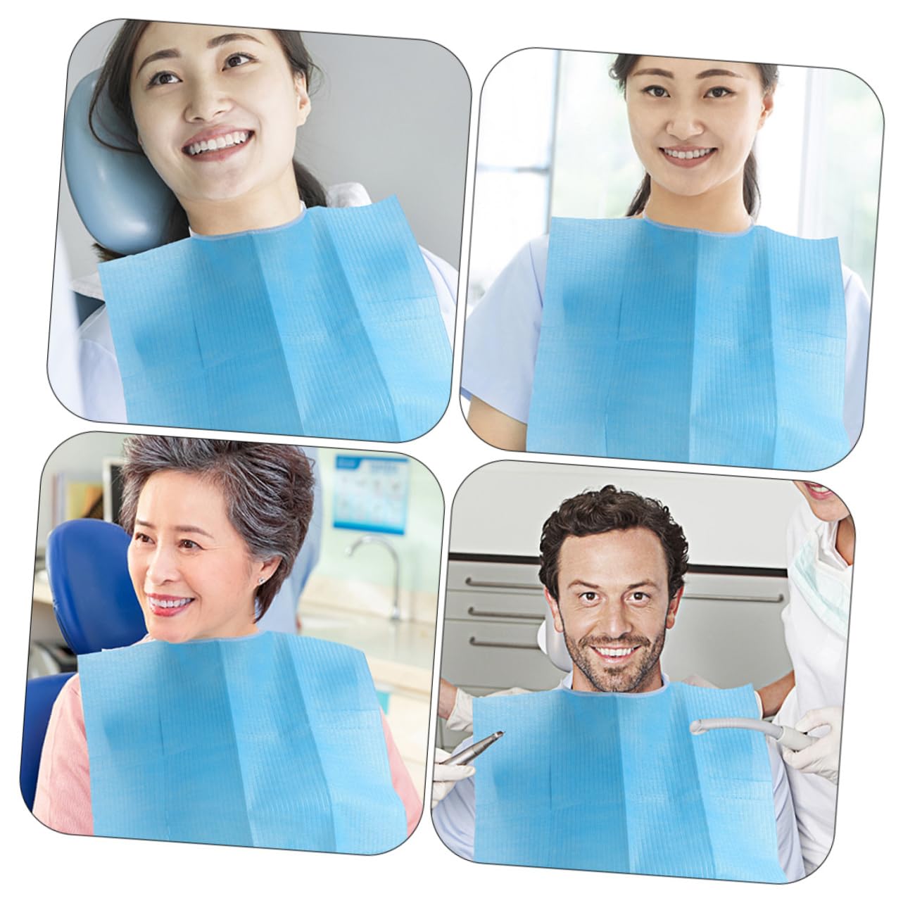 60pcs Disposable Dental Bibs Napkins Dentist Bibs Bulk Supplies Single Use Scarf for
