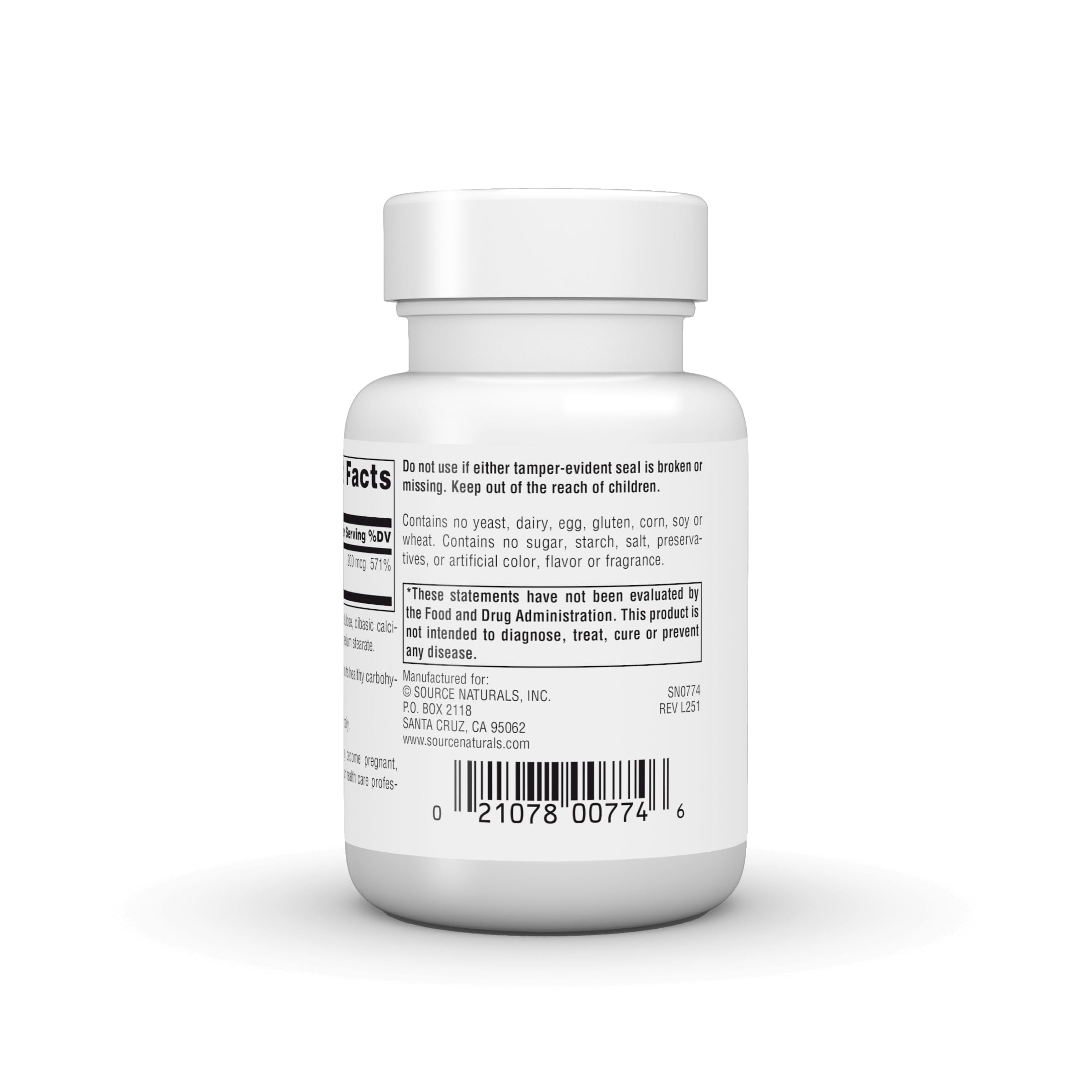 Source Naturals Chromium Picolinate 200 Mcg Tablet, 120 Count — Amazon image 4