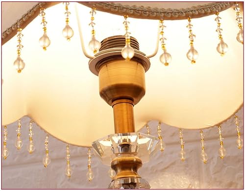 Miniatura 4 de NOLLAM Lámparas de Mesa Lámpara de mesa de cristal estilo europeo Lámpara de mesita de noche con colgante Decorativo Lujoso Lámpara de noche para