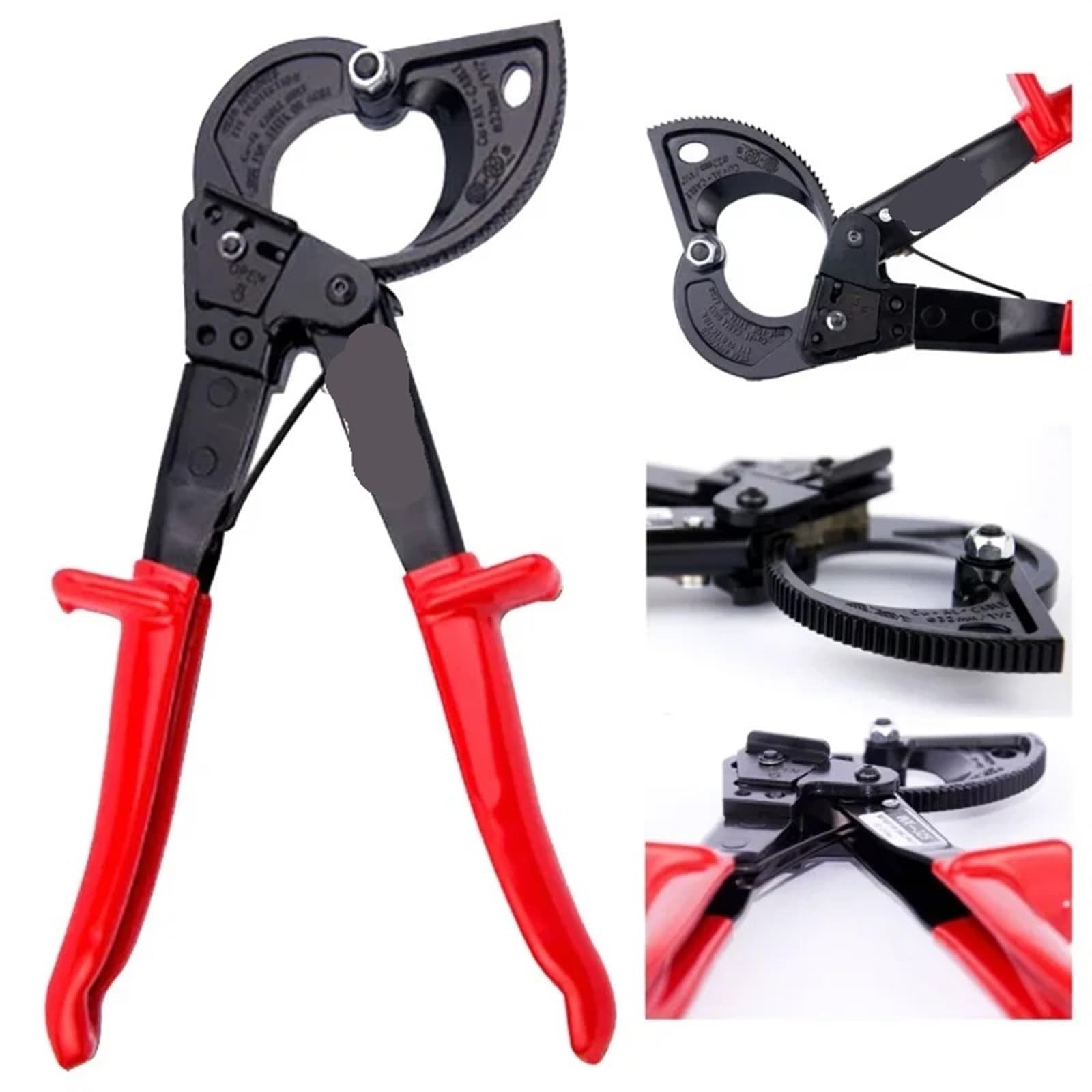 Alicates for cortar cables con trinquete, alicates for cortar cables aislados, herramienta profesional for crimpar terminales con trinquete para candados, cadenas y compactos metálicos(325A)