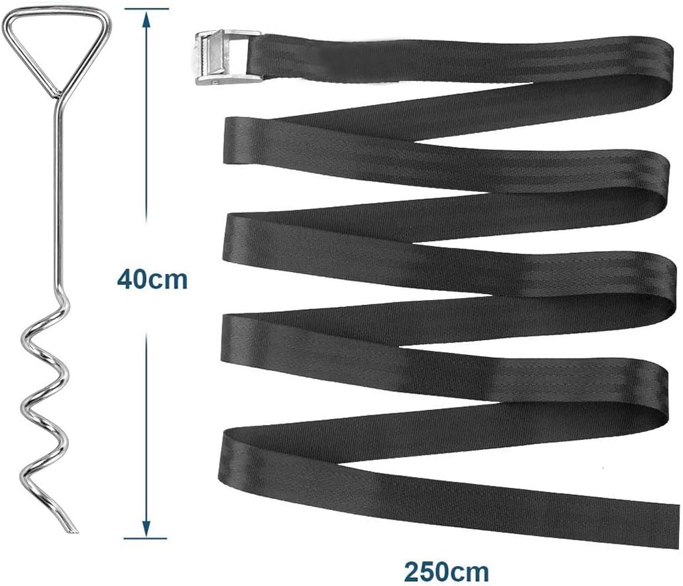 Trampoline Anchors Kits,Heavy Duty Tie Down System,Set of 4,Give a