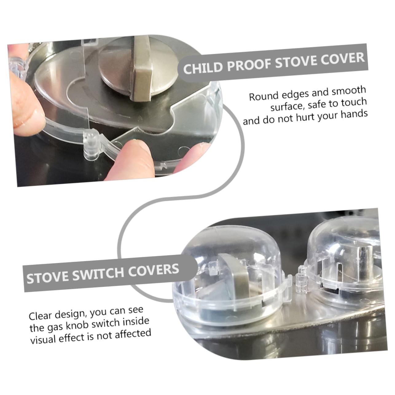 4pcs Kitchen Gas Knob Covers Boy Girl Stove Protector - Safety Guard for Gas Ovens Prevents Accidental Ignition