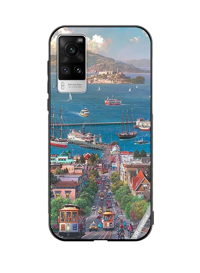 VR CreativeProtective Case Cover For Vivo X60 Pro Park West Gallery Design Multicolour