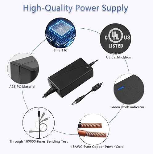 Miniatura 6 de Repuesto para fuente de alimentación de monitor LG de 19 V, compatible con LG Electronics de 29 pulgadas, 27 pulgadas, 24 pulgadas, 23 pulgadas, 22