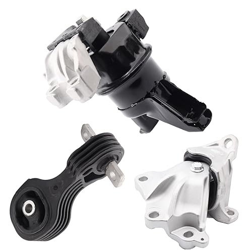 Set of 3 Engine Motor Mount & Trans Mount Compatible with 2012-2015 Honda Civic 1.8L Coupe/Sedan Replacement for A65048 A65021 A65087 50890TR0A81 50850TR6A81 50820TR0A81