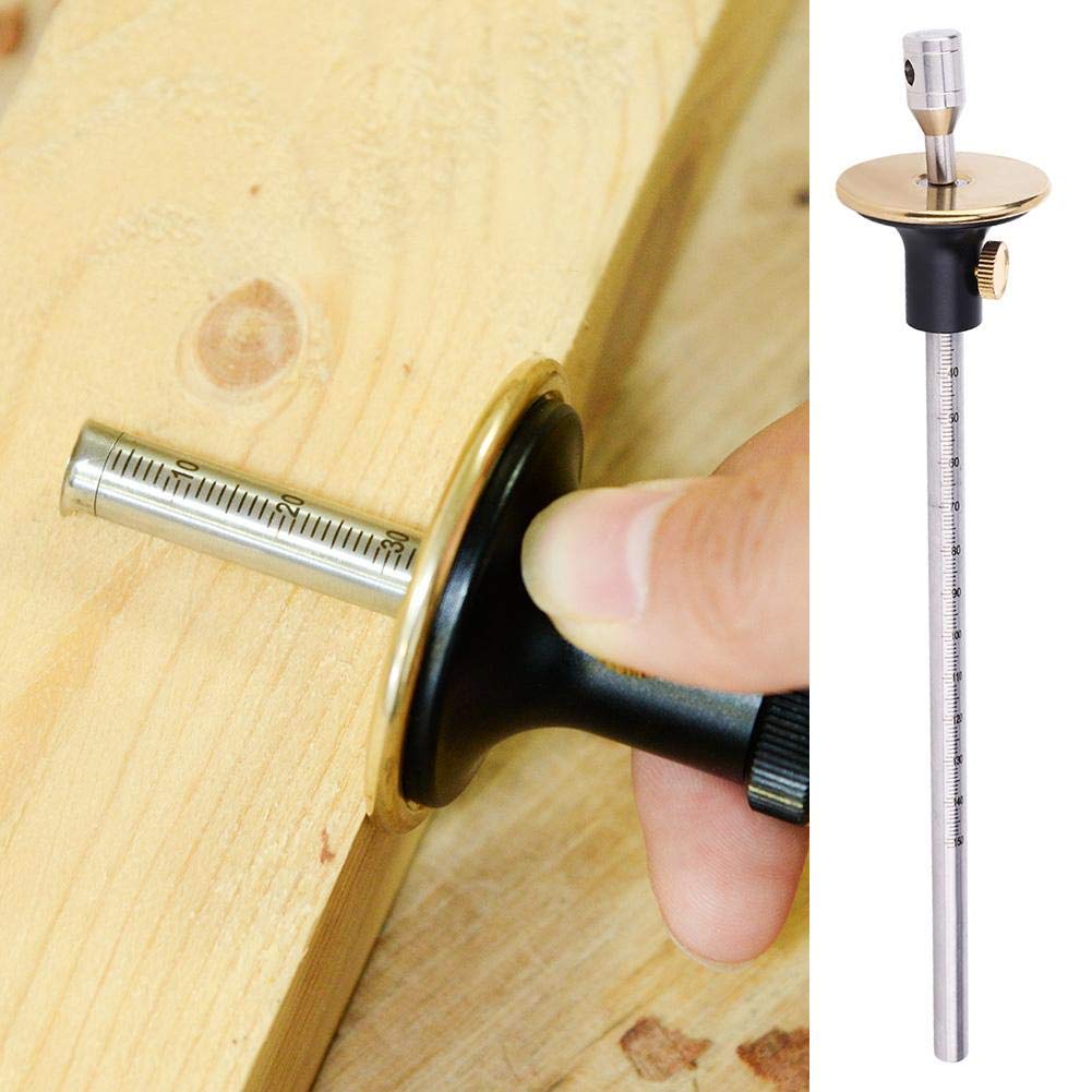 Ruota di Marcatura per Legno, Strumento di Misurazione Regolabile ad Alta Precisione per Falegnami - Accessorio per Lavorazione del Legno con Guida di Rimozione