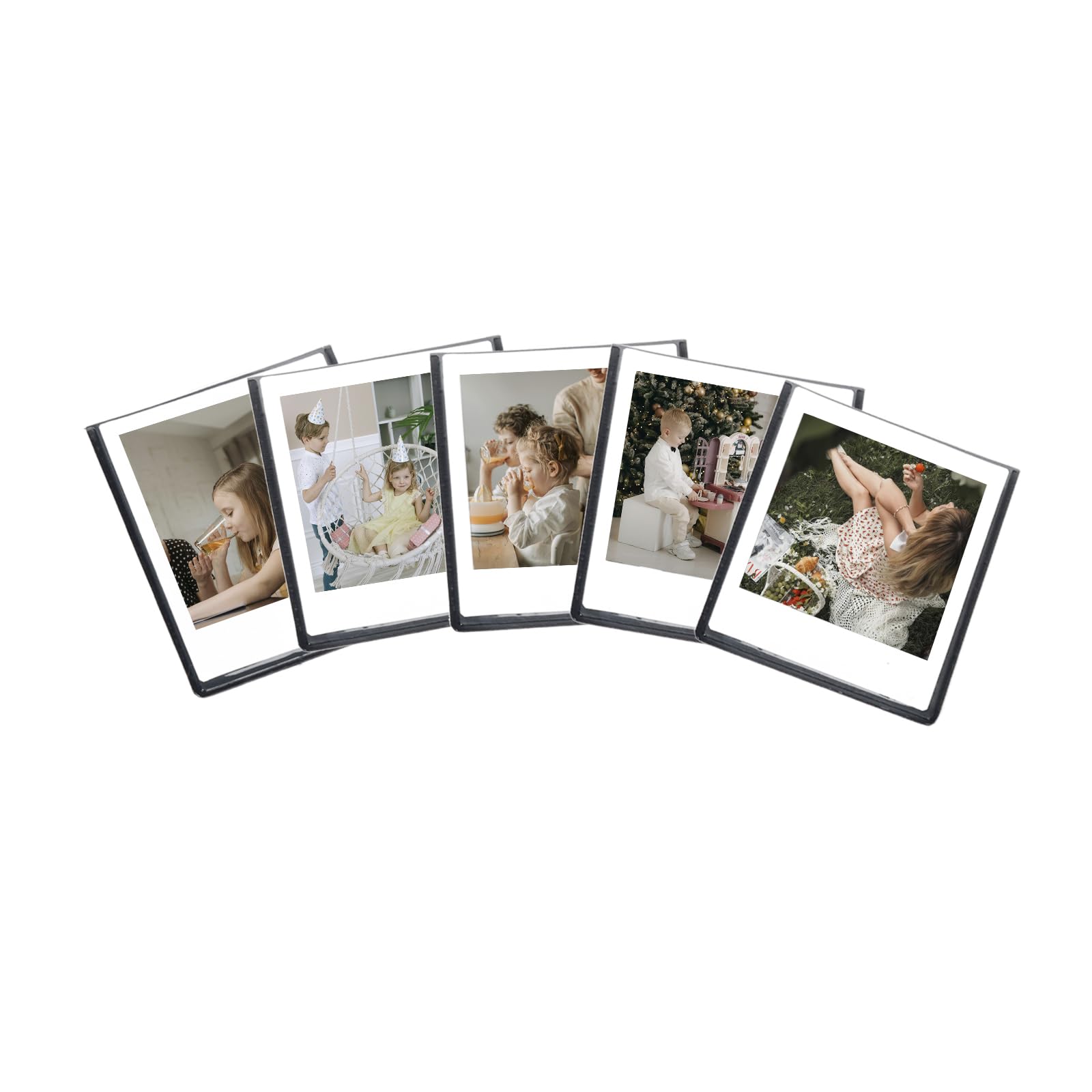 Quadratische magnetische Bilderrahmen für Kühlschrank, personalisierte magnetische Bilderrahmen für Instax Square SQ40/SQ1/SQ60/SQ20/SQ10/SQ6/SP-3 Filme, für 7 x 8,6 cm Bilder (5-schwarz)