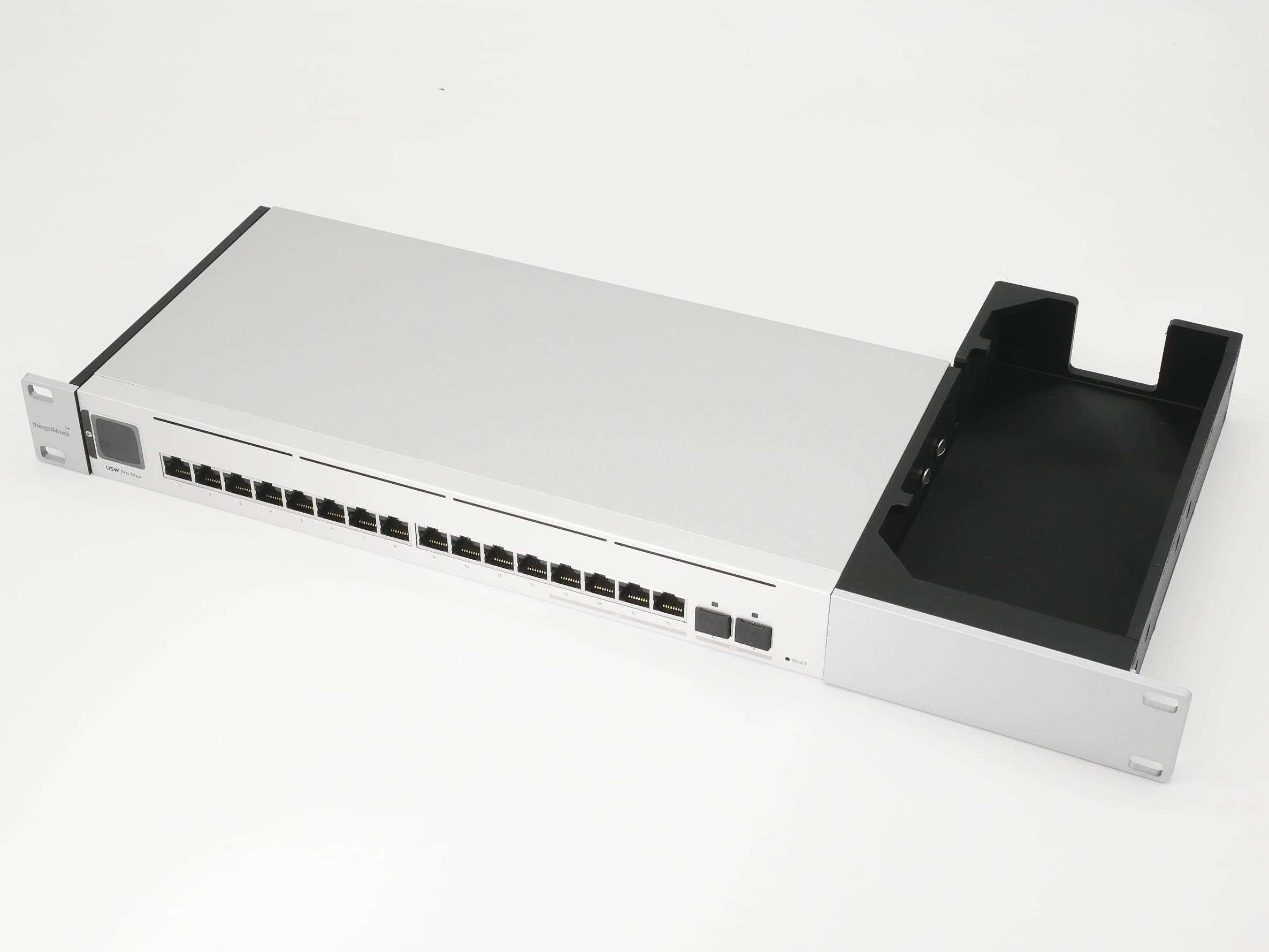 Ubiquiti Rack Mount USW-PRO-MAX-16 19inch 1U Injection Molded Front Panel Silvergrey