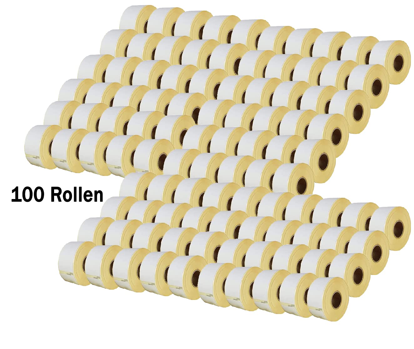 hd-line Etiketten für Labelwriter 99012-100 Rolle Pack Etiketten x 260 St. Je Rolle = 26000 Etikette, Selbstklebend, Kompatibel für hd-line Labelwriter & Seiko Etikettendrucker, 89 X 36 mm