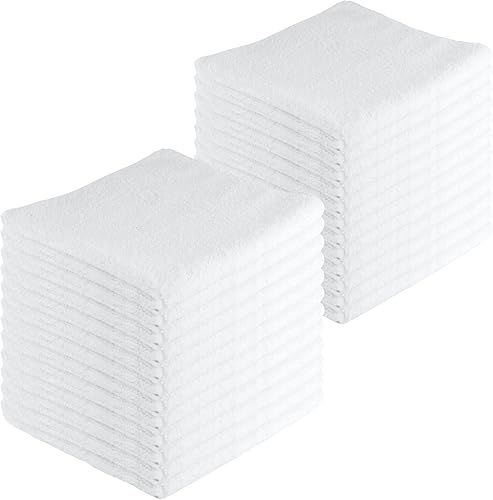 Miniatura 7 de Toallas de limpieza de microfibra, paquete de 12, 16 x 16 pulgadas, multiusos, más suaves, altamente absorbentes, sin pelusas, reutilizables,