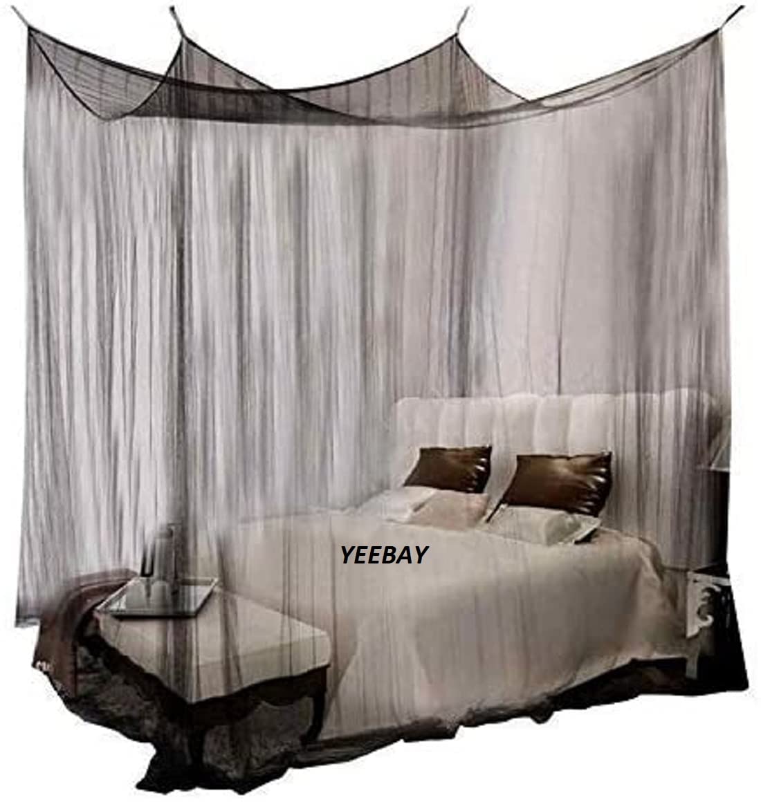 Yeebay Rectangular Shape Soft Mosquito Net (Macchardani) for Single & King Size Bed | Foldable Lightweight Mosquito Netting Protection for Baby / Adults(10X6.5 FT, Olive)-image-16
