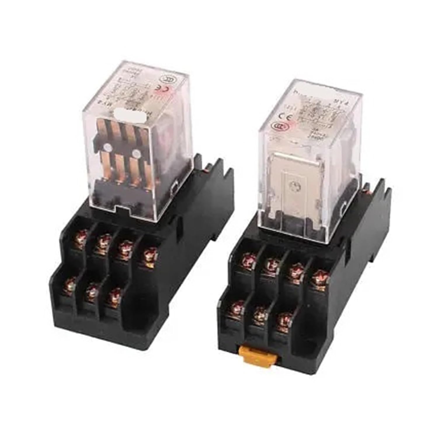 2 PCS 35mm DIN Rail Mount 14 Pin 3PDT 3NO 3NC Coil Power Relay AC110V HH54P