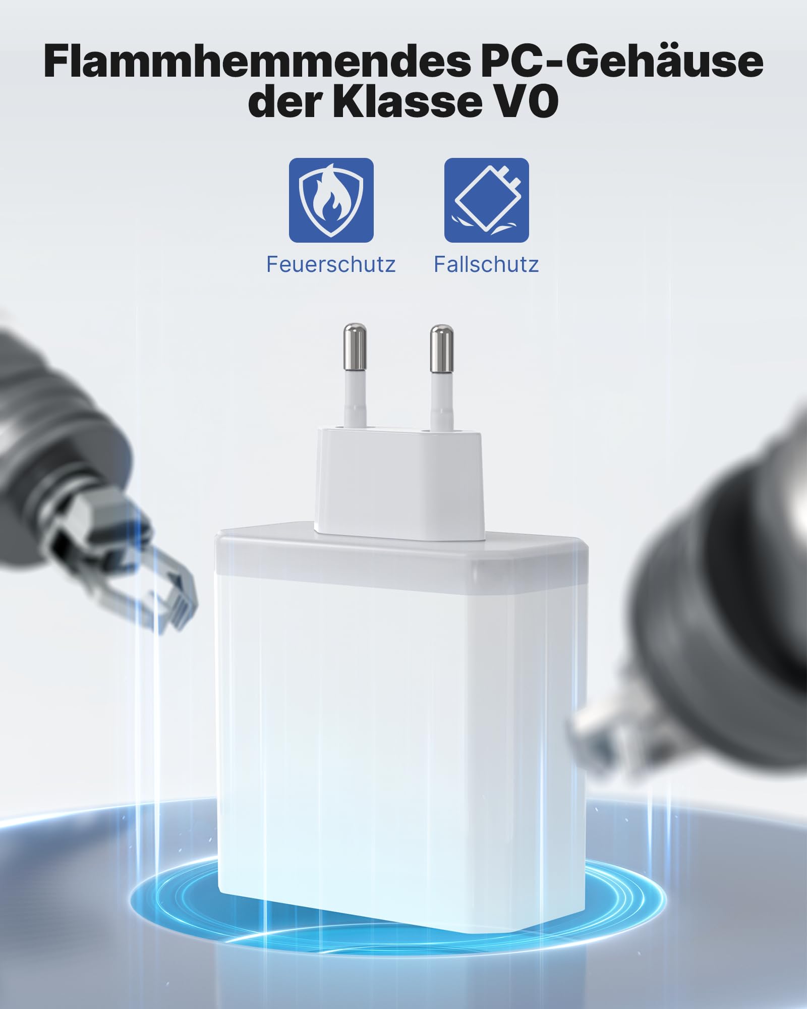 Caricatore USB C, 40W 6-Porte USB C Presa USB Multiplo per iPhone 15 14 13 12 11 Pro Max Mini SE 2020 XS XR X 8 7 6 6S Plus, iPad, Samsung, USB Multipla Spina Carica Charger Alimentatore