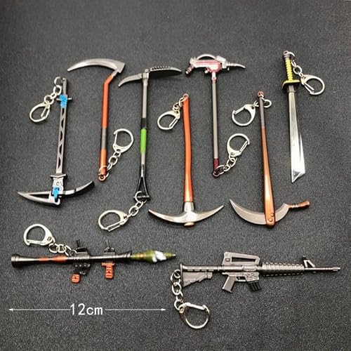 FITFFTFU Porte-clés et breloques Game Fort Nighte CS Gun Sword - Objets de collection Kawaii - Cadeaux pour homme et femme - Cosplay et affichage de bureau, Hachez et hachez, S – vue 2